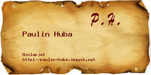 Paulin Huba névjegykártya